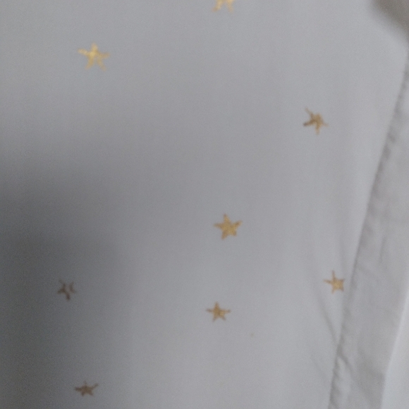 Nanette Lepore Star Print Split Tail Button Front Top Size Medium - Picture 7 of 11